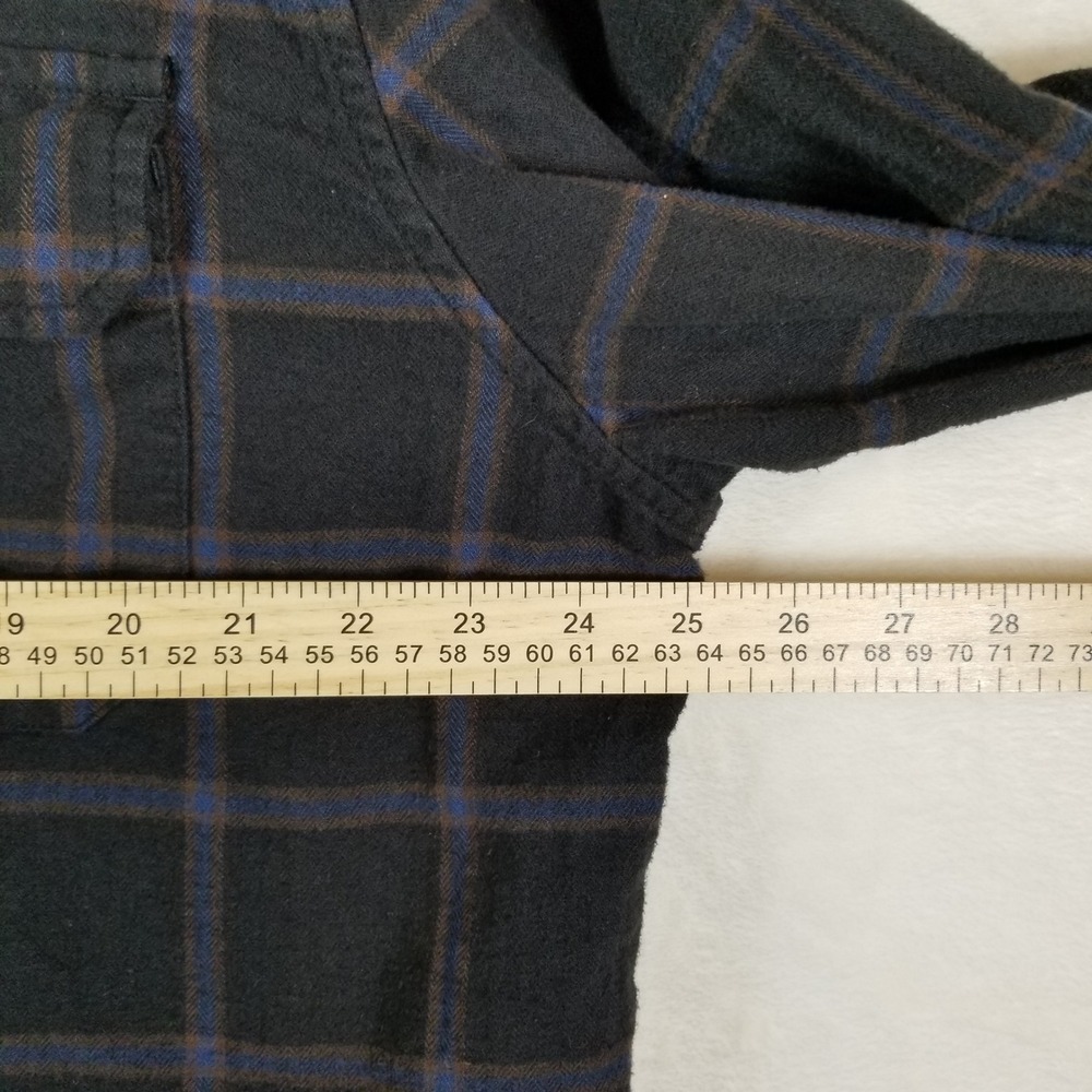 Harley-Davidson Mens 2XL Black Blue Plaid Flannel Button Down Shirt Graphic Back - Picture 6 of 8